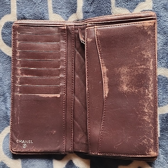 Chanel Black Diamond Stitch Leather Flap Long Wallet - Picture 5 of 7